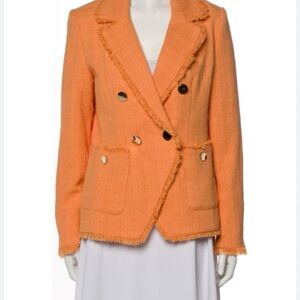 House of Harlow 1960 Papaya Tweed Blazer Size Small